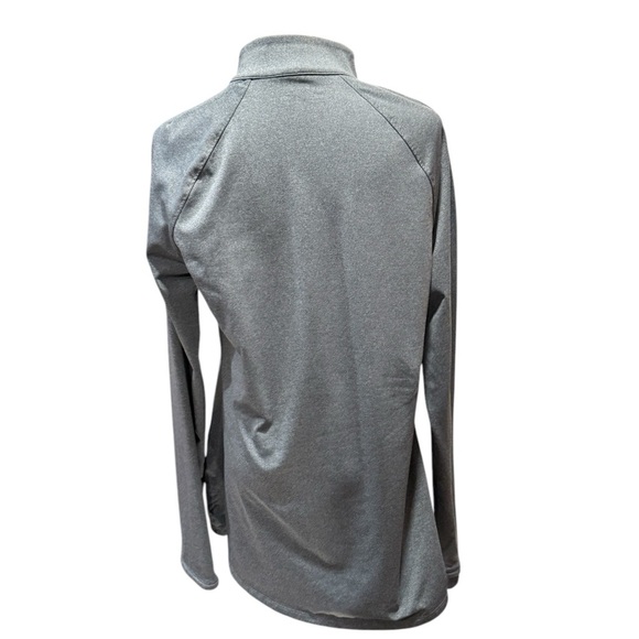Under Armour Women's UA ColdGear 1/4 Zip Gray Baselayer Shirt Large - Picture 6 of 12